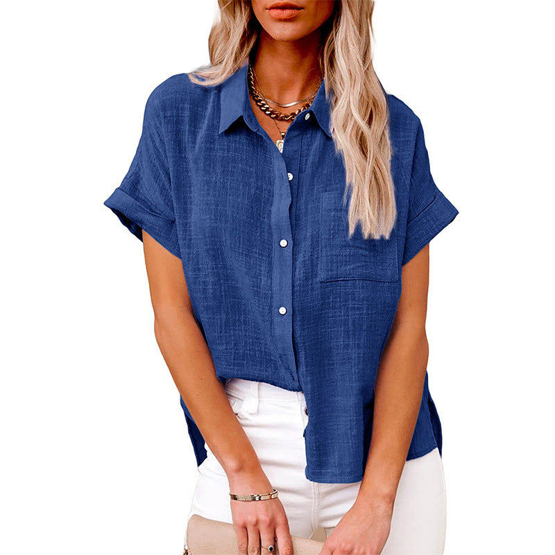 Women’s Short-Sleeve Button Blouse