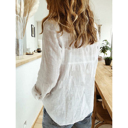 Women’s Lightweight Textured Long-Sleeve Blouse