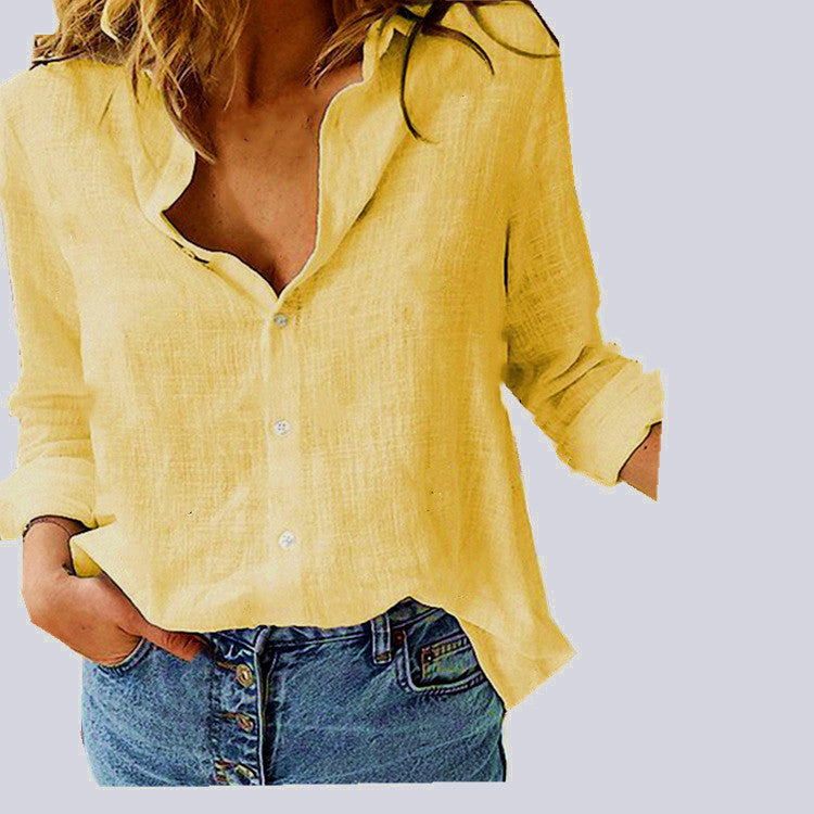 Women’s Lightweight Textured Long-Sleeve Blouse