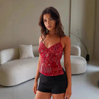 Women’s Embroidered Sheer Camisole Top