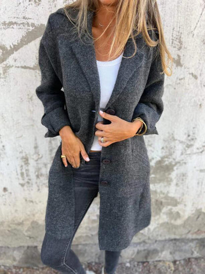 Women’s Long Knit Button Cardigan